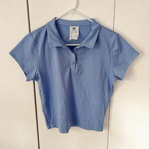 DKNY Sport Light Blue Polo Athletic Top, Golf Polo Women’s